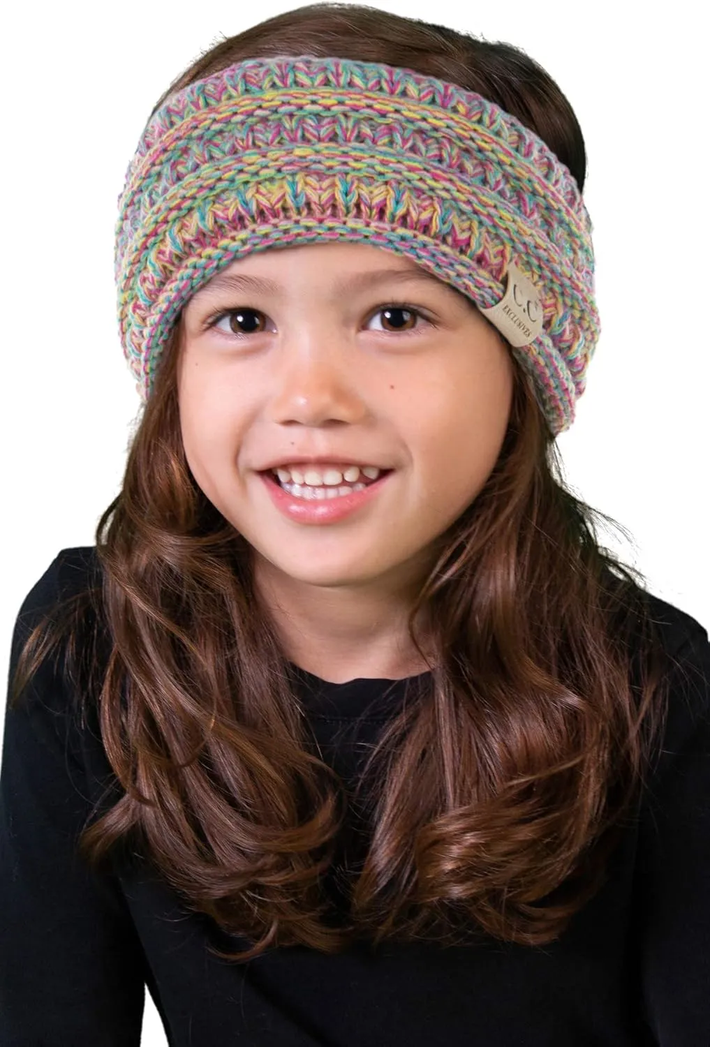 Funky Junque Kids Headwrap Baby Toddler Knit Fuzzy Lined Head Wrap Headband Ear Warmer