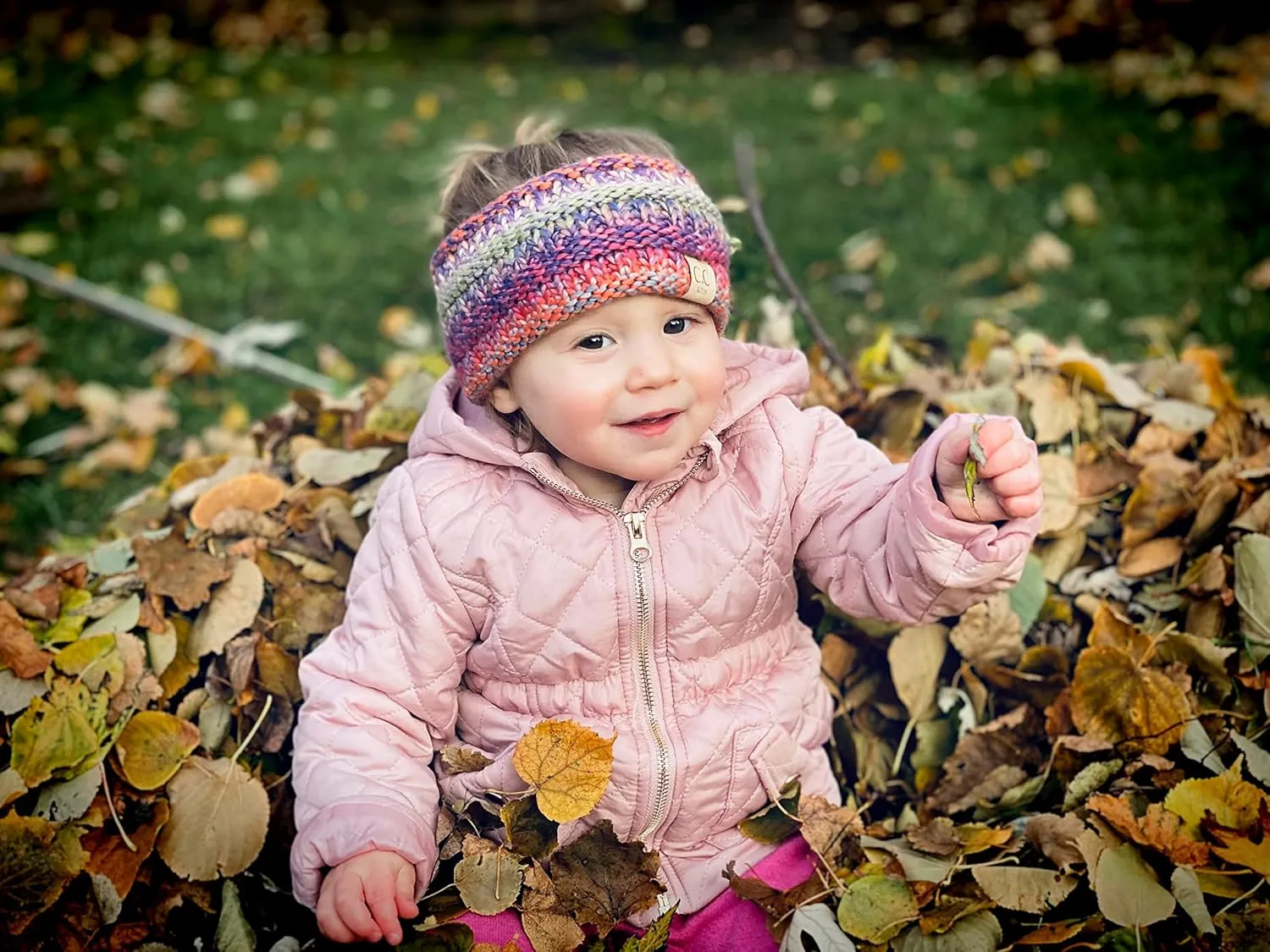 Funky Junque Kids Headwrap Baby Toddler Knit Fuzzy Lined Head Wrap Headband Ear Warmer