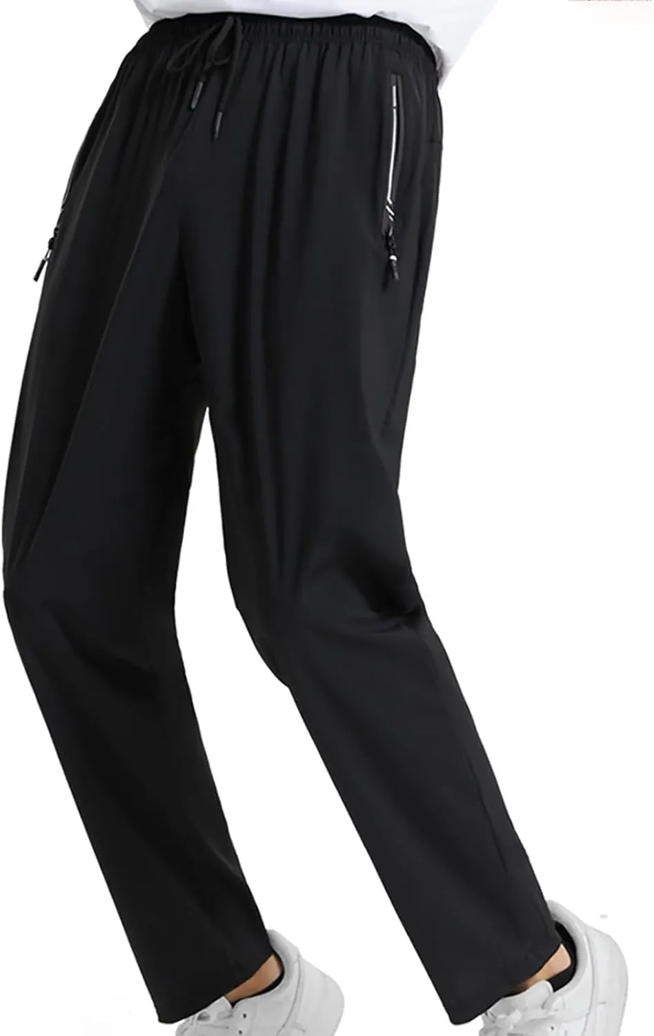 Fxbar Men's Active Lounge Pants Quick Dry Stretchable Casual Pants for Walking Jogging Home Wear Soft Elastic Waistband