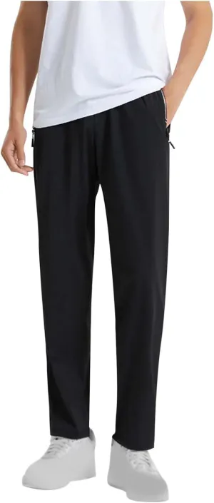 Fxbar Men's Active Lounge Pants Quick Dry Stretchable Casual Pants for Walking Jogging Home Wear Soft Elastic Waistband