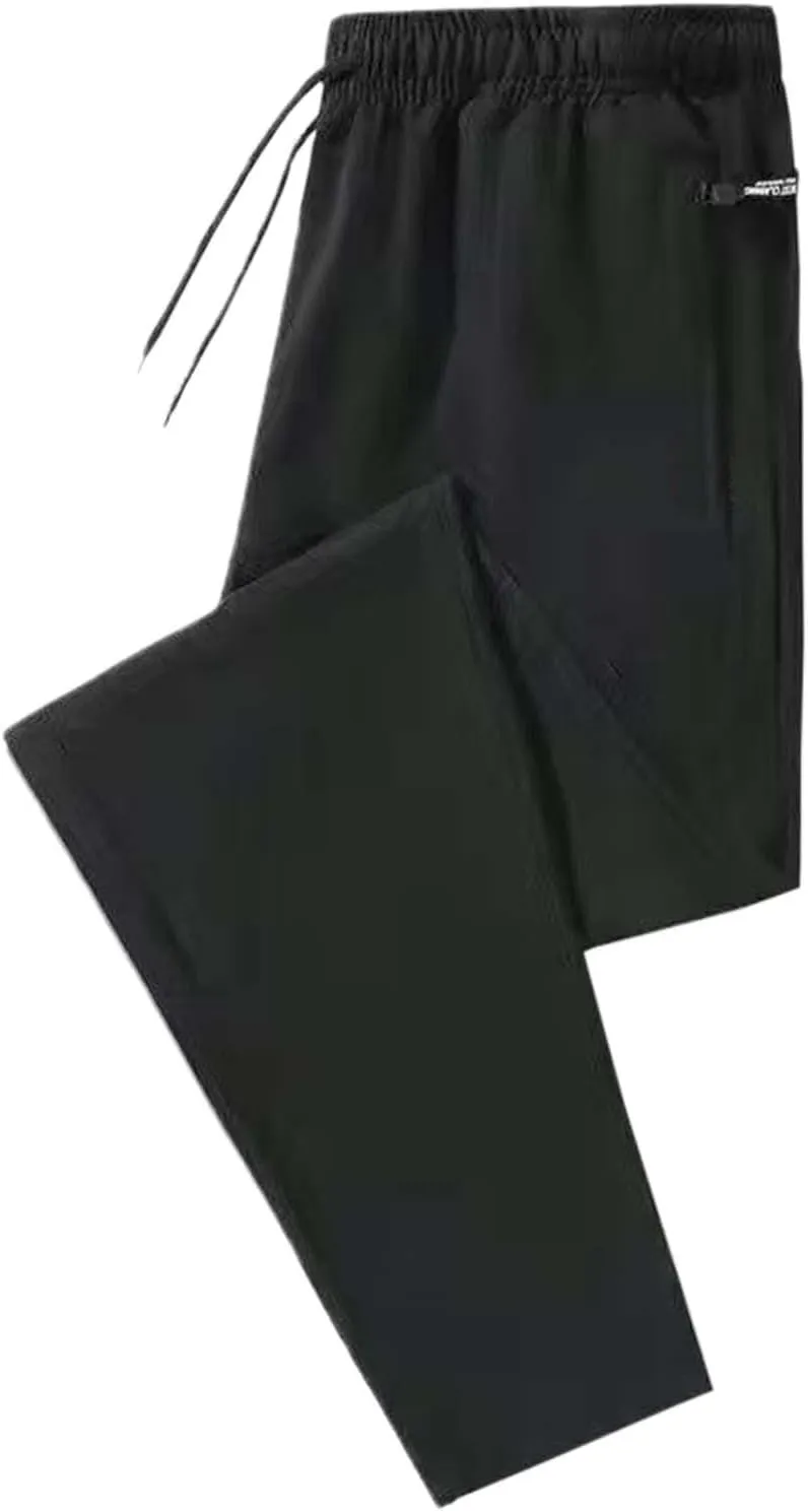 Fxbar Men's Athletic Pants Quick Dry Ultra Stretch Camping Hiking Lounge Soft Lightweight Breathable Sweatpants Pockets
