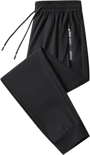Fxbar Men's Lightweight Quick Dry Pants Elastic Waist Soft Athletic Pants for Outdoor Activities Lounge Walking