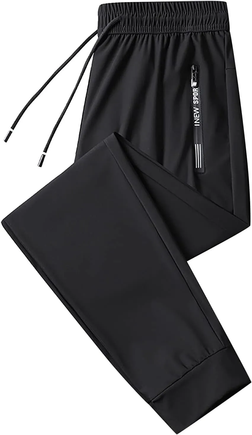 Fxbar Men's Lightweight Quick Dry Pants Elastic Waist Soft Athletic Pants for Outdoor Activities Lounge Walking