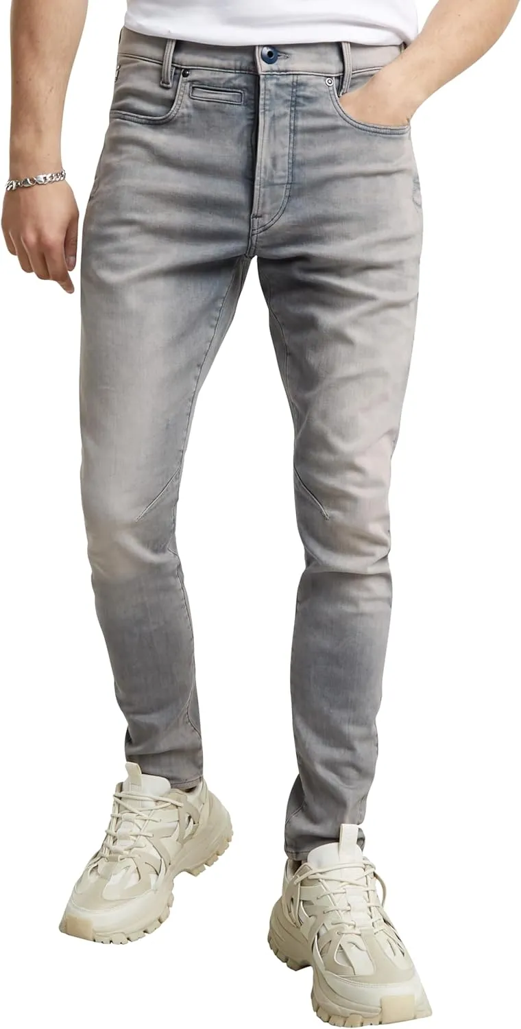 G-STAR RAW Men's 3301 Slim Fit Jean in Hydrite Stretch Denim Blue Aged