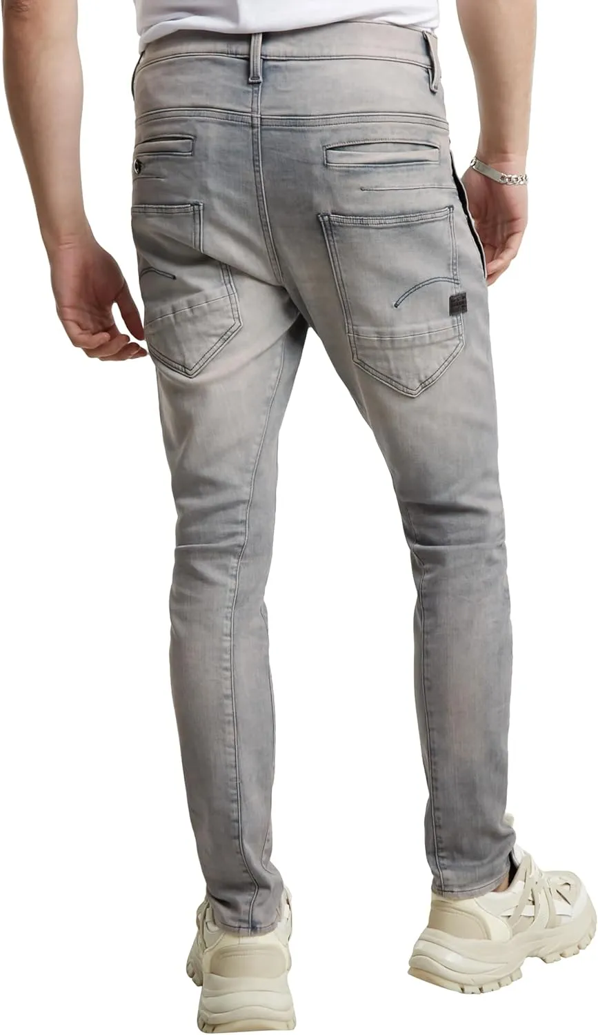 G-STAR RAW Men's 3301 Slim Fit Jean in Hydrite Stretch Denim Blue Aged