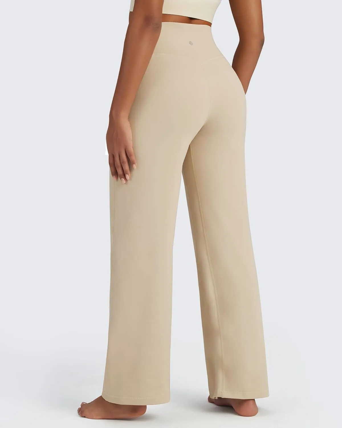G4Free Fleece Lined Pants Women Wide Leg Yoga Pants with Pockets Casual High Waisted Sweatpants 29"/31"/33"