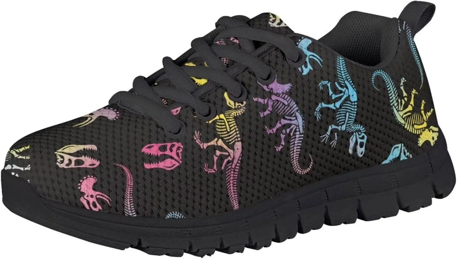 Girls Running Shoes Lightweight Athletic Sports Shoes Kids Non-Slip Lace-up Sneakers Breathable for Tennis Walking