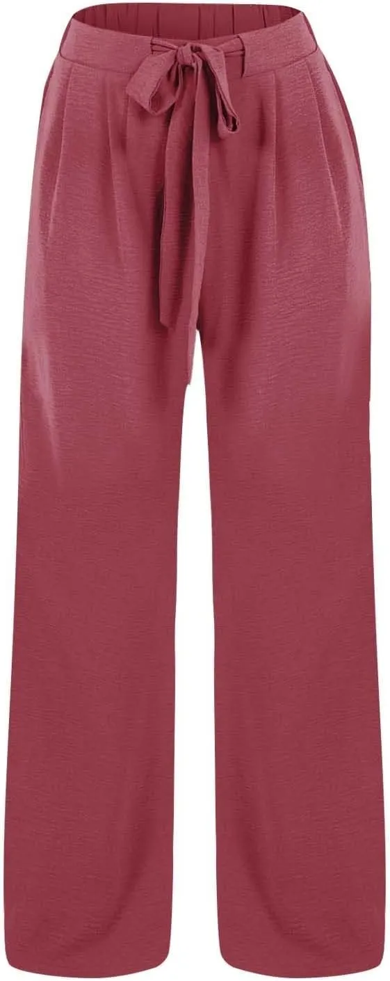 Girls Wide Leg Palazzo Pants High Waist Flowy Casual Baggy Trousers Summer Kids Boho Loose Lounge Pant with Pockets