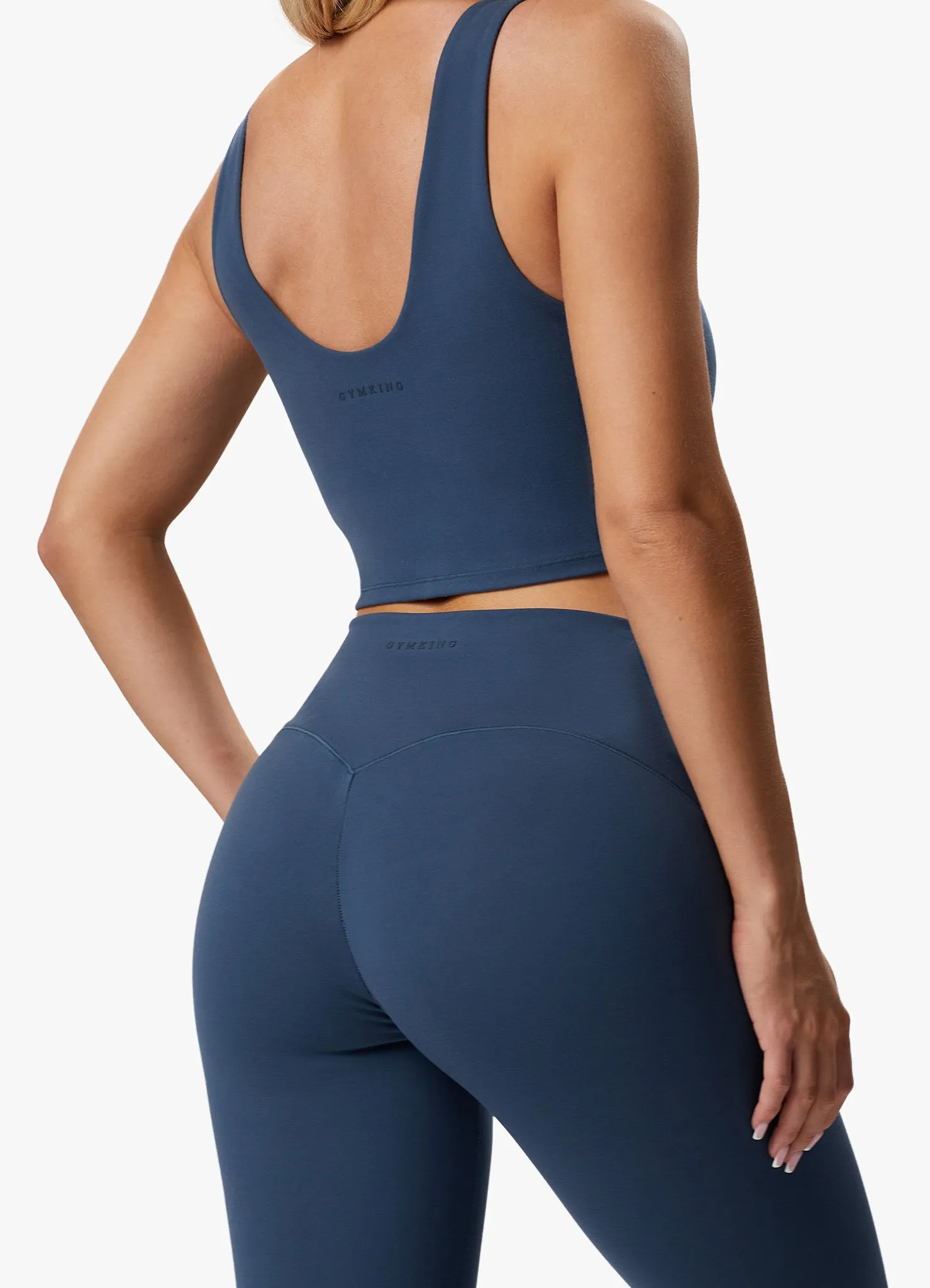 Gym King Peach Luxe Tank - Twilight Blue Luxe