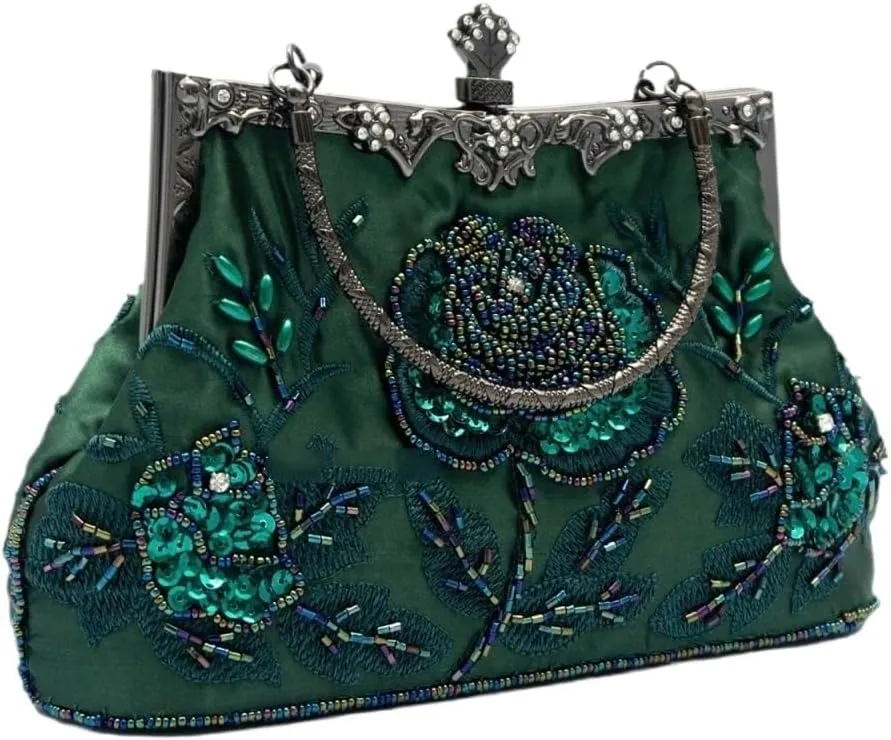 Handbags,Retro Style Beaded Embroidery Evening Clutch Bag Clutch Bridal Wedding Party Purse Handbag Women Luxury Bag