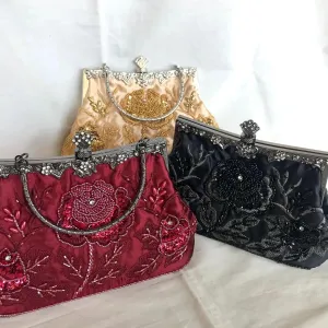 Handbags,Retro Style Beaded Embroidery Evening Clutch Bag Clutch Bridal Wedding Party Purse Handbag Women Luxury Bag