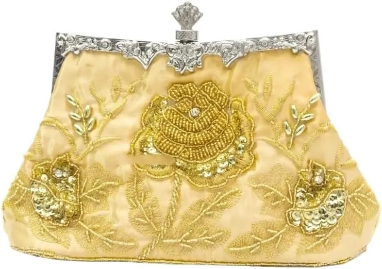 Handbags,Retro Style Beaded Embroidery Evening Clutch Bag Clutch Bridal Wedding Party Purse Handbag Women Luxury Bag