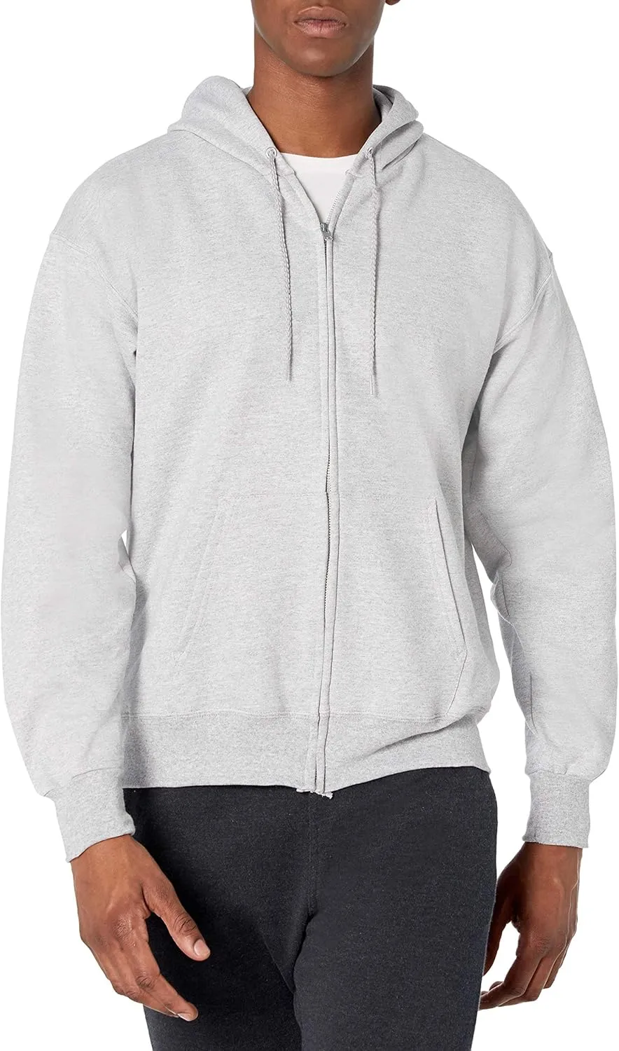 Hanes Men's Ultimate Full-Zip Hoodie, Men's Hooded Fleece Sweatshirt with Zipper