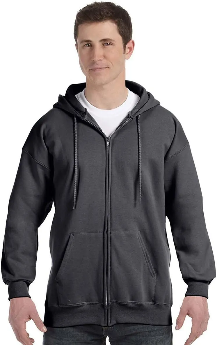 Hanes Men's Ultimate Full-Zip Hoodie, Men's Hooded Fleece Sweatshirt with Zipper