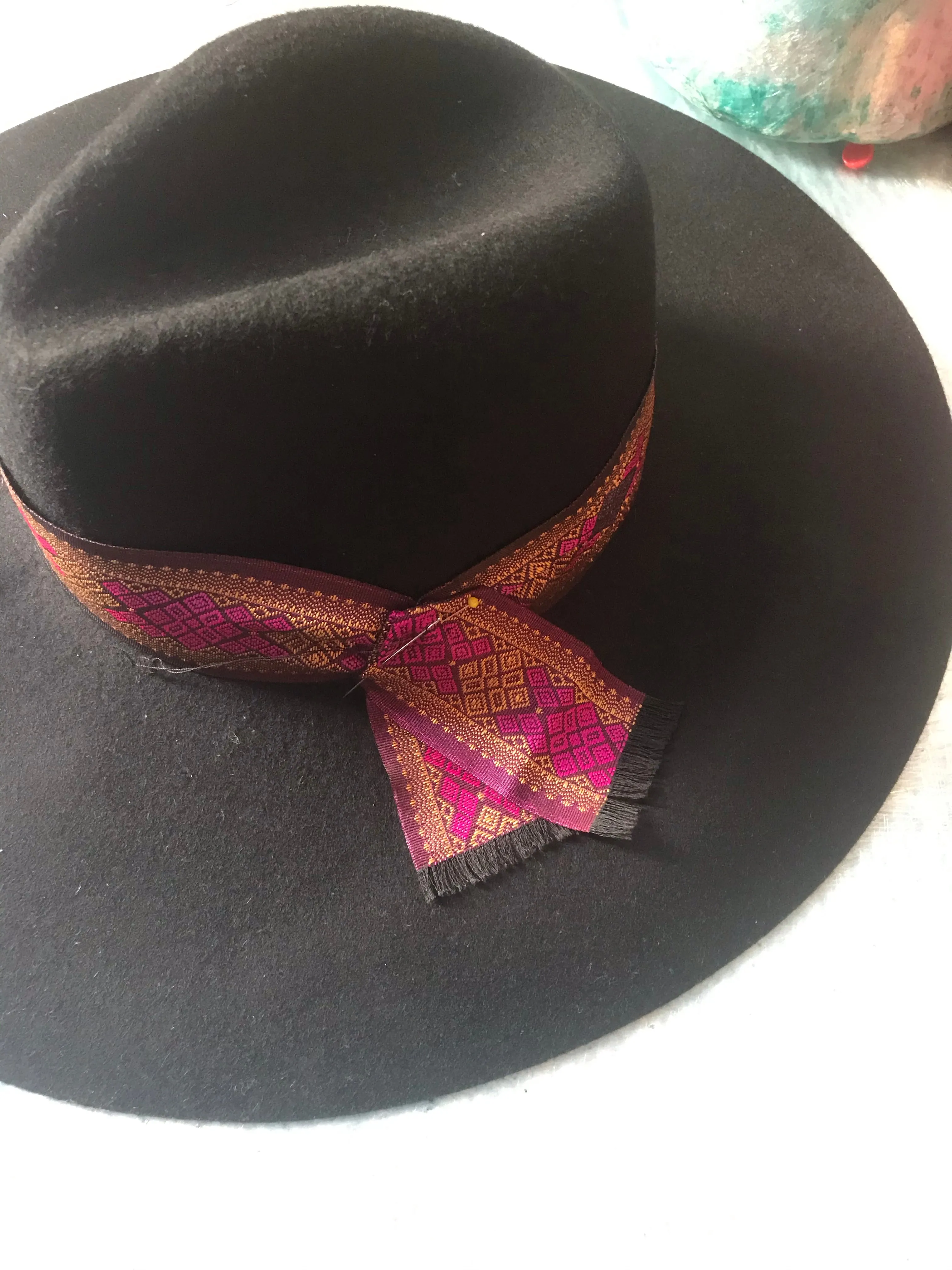 Hat  Wide brimmed fedora