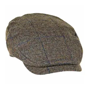 Heather Maxwell British Tweed Bond Cap Navy Overcheck