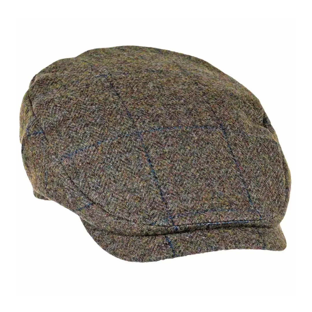 Heather Maxwell British Tweed Bond Cap Navy Overcheck