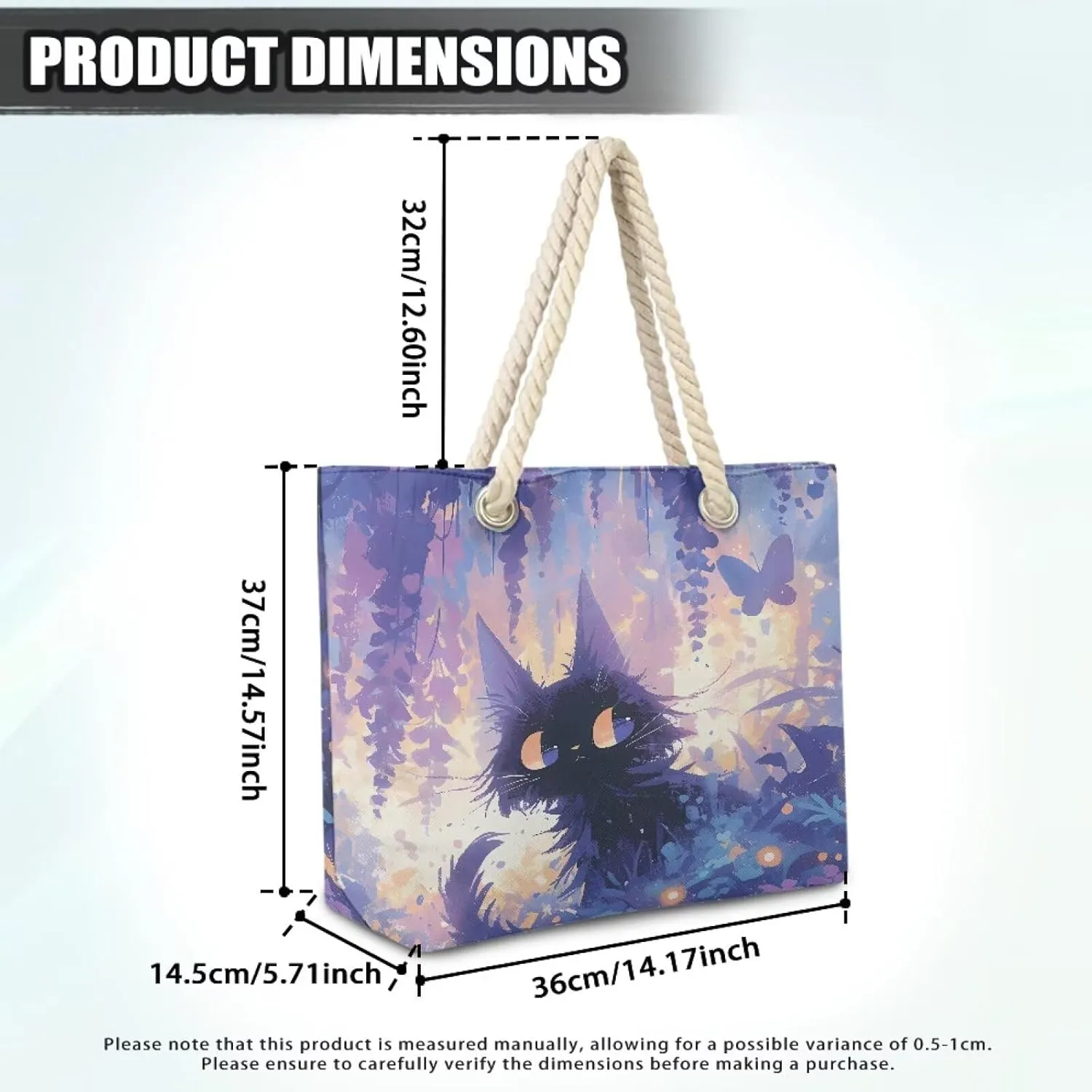 Hemp Rope Tote Bag Stylish Groceries Beach Trip Bags Large Capacity Shoulder Handbag with Rope Handle Carrying Bag