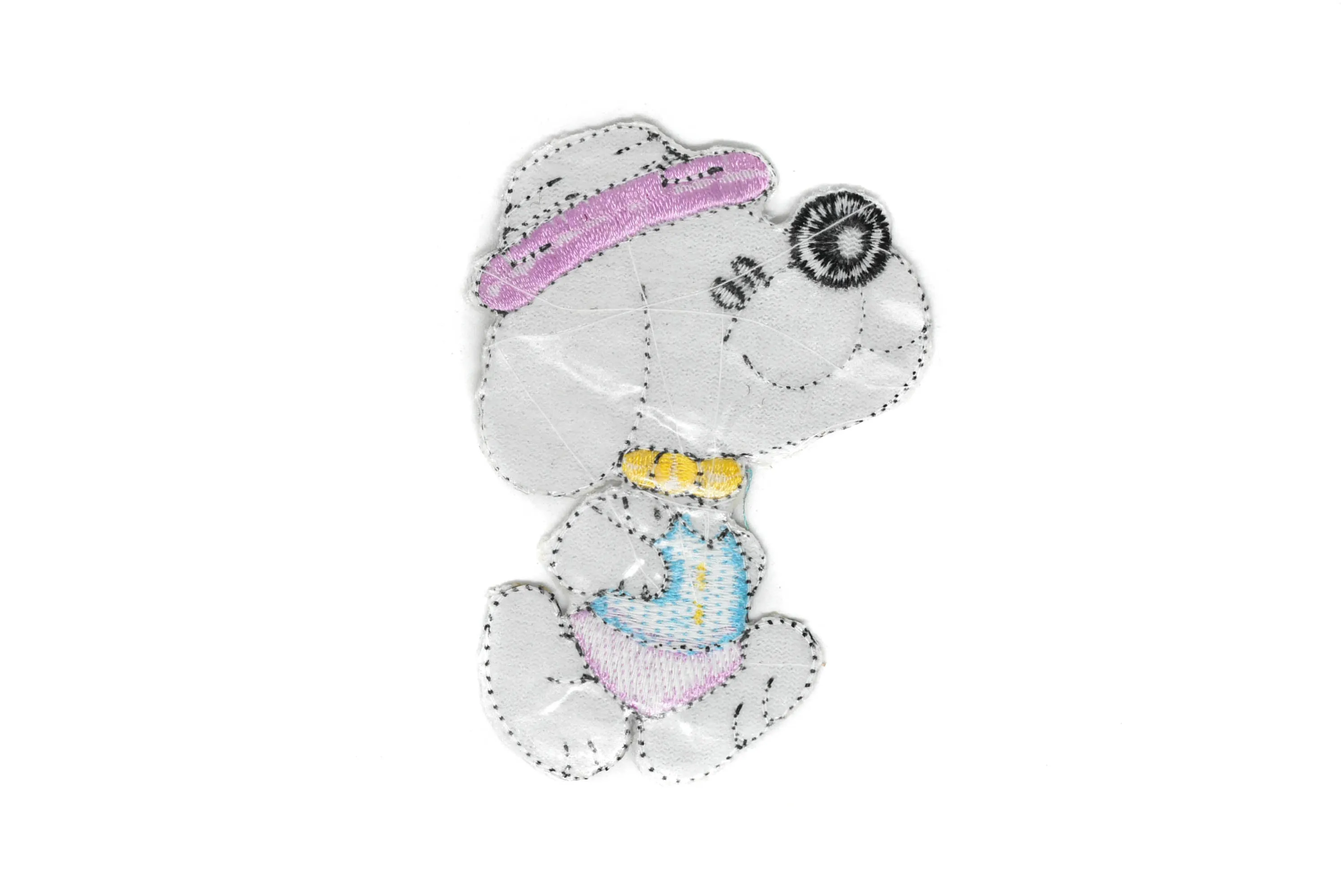 Hipster Snoopy Embroidered Iron-On Patch 3.50" x 2.50" - 1 Piece