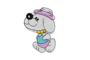 Hipster Snoopy Embroidered Iron-On Patch 3.50" x 2.50" - 1 Piece