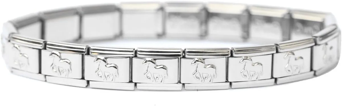 Horse Starter Bracelet for Italian Charms (18 Links)