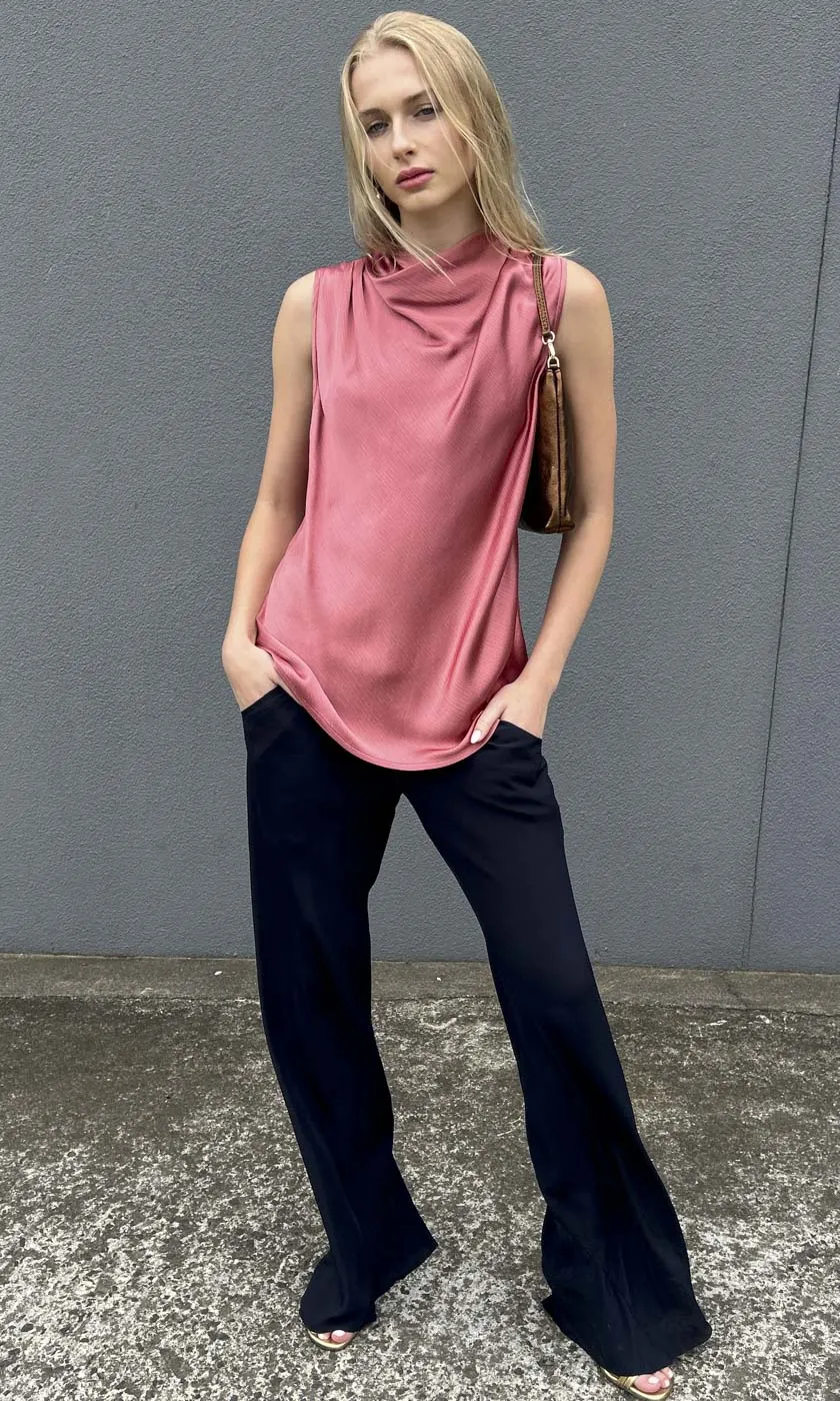 Hoss Solange Cowl Neck Top -Light Rose
