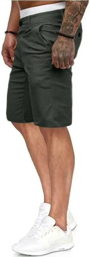 HUNGSON Men's Casual Shorts Lightweight Golf Shorts with 4 Pockets Stretch Quick Dry Comfy Work Shorts