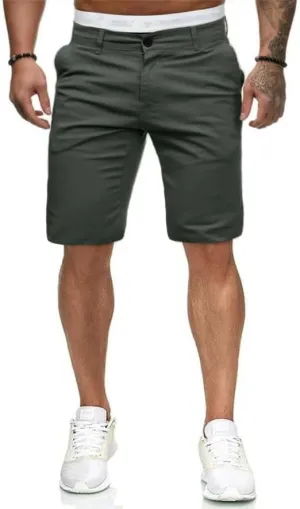 HUNGSON Men's Casual Shorts Lightweight Golf Shorts with 4 Pockets Stretch Quick Dry Comfy Work Shorts