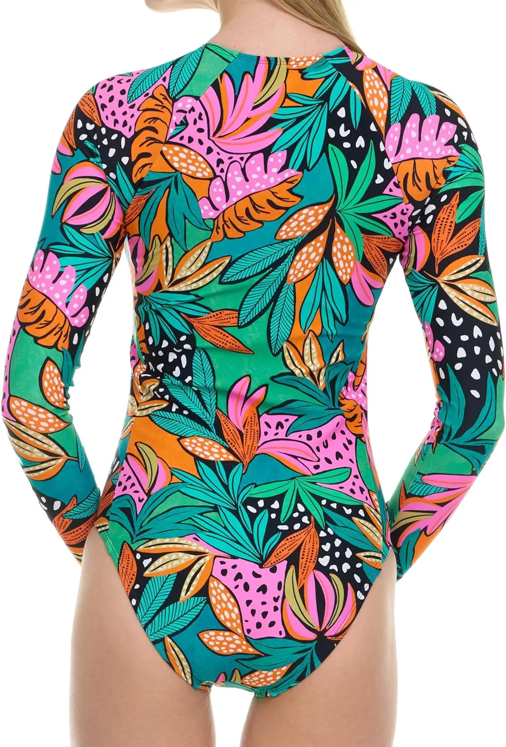 Hurley Long Sleeve Womens One Piece Swimsuits, Swimsuit for Women, Bathing Suit for Women, Swim Suit UPF 50  SPF UV Protected