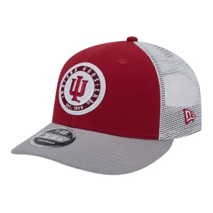 Indiana Hoosiers Round Throwback Mesh Crimson Adjustable Hat