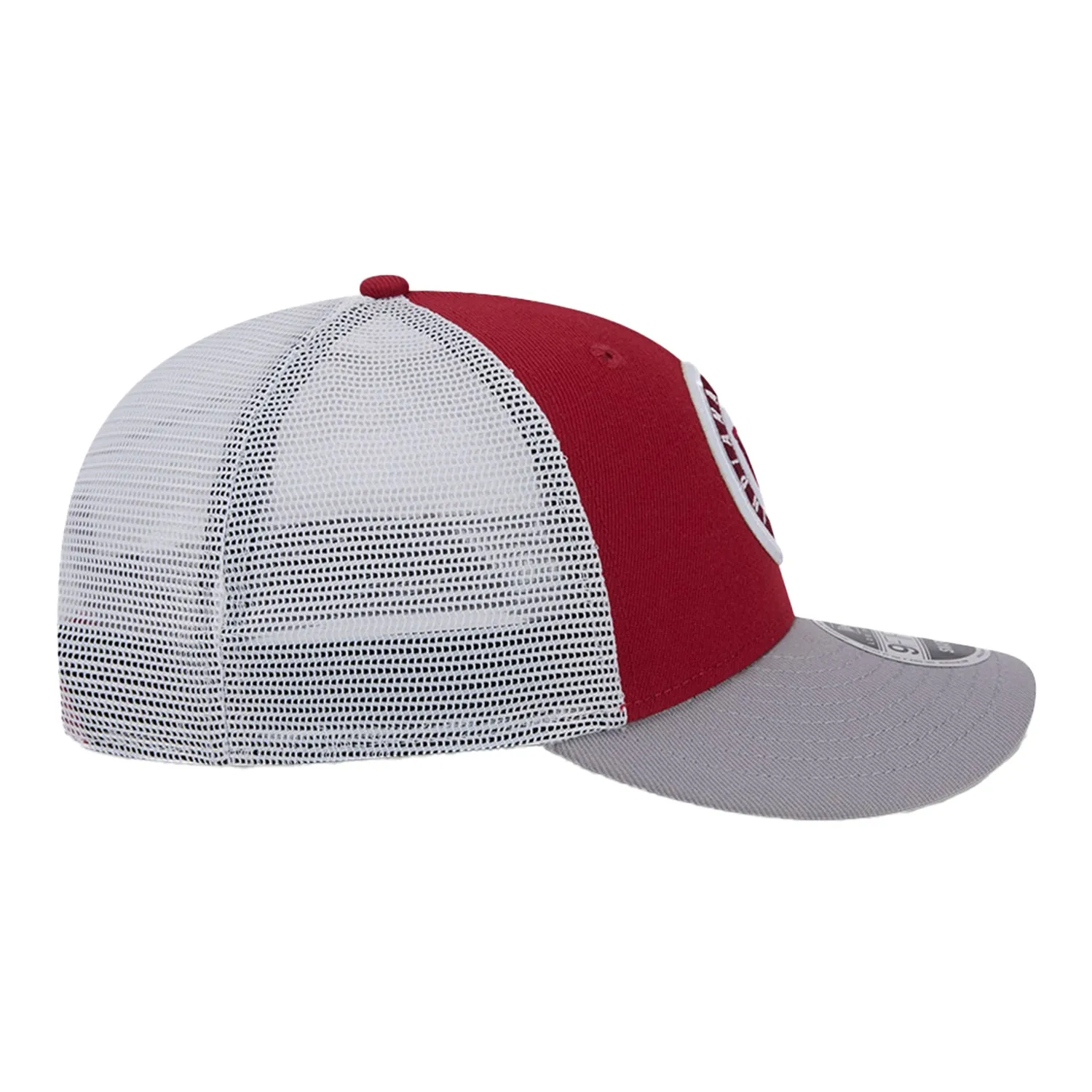 Indiana Hoosiers Round Throwback Mesh Crimson Adjustable Hat