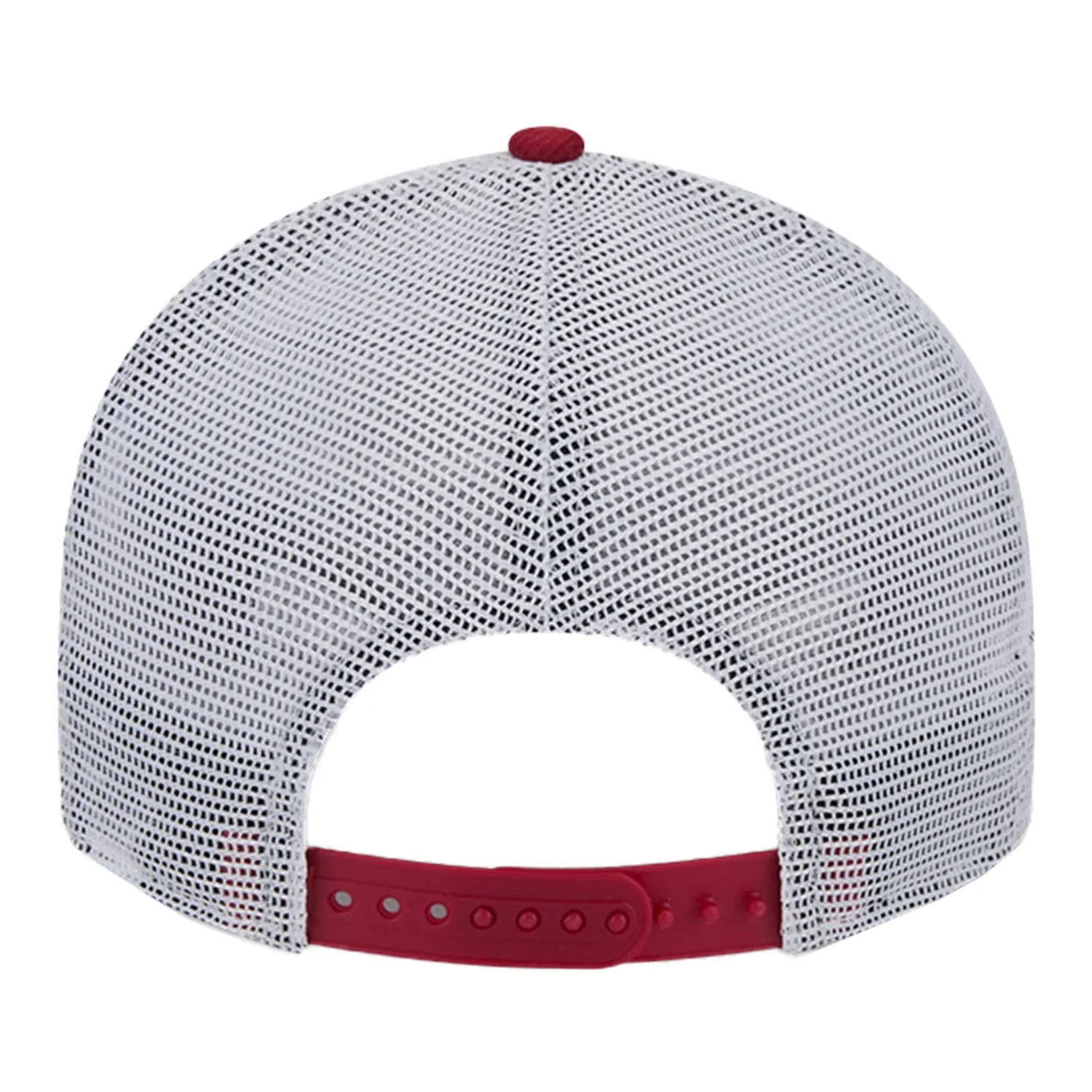 Indiana Hoosiers Round Throwback Mesh Crimson Adjustable Hat