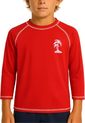 iXtreme Boys Swim Shirt - UPF50  Sun Shirt Long Sleeve Rash Guard for Boys - Quick Dry Toddler and Big Kids Swim Top (2T-20)