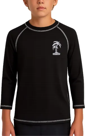 iXtreme Boys Swim Shirt - UPF50  Sun Shirt Long Sleeve Rash Guard for Boys - Quick Dry Toddler and Big Kids Swim Top (2T-20)