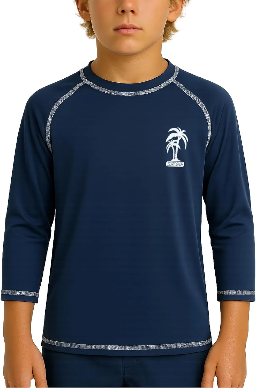 iXtreme Boys Swim Shirt - UPF50  Sun Shirt Long Sleeve Rash Guard for Boys - Quick Dry Toddler and Big Kids Swim Top (2T-20)