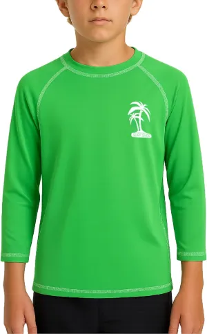 iXtreme Boys Swim Shirt - UPF50  Sun Shirt Long Sleeve Rash Guard for Boys - Quick Dry Toddler and Big Kids Swim Top (2T-20)