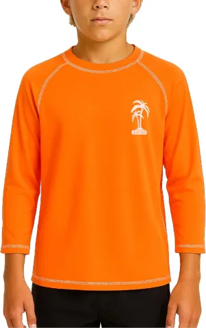 iXtreme Boys Swim Shirt - UPF50  Sun Shirt Long Sleeve Rash Guard for Boys - Quick Dry Toddler and Big Kids Swim Top (2T-20)
