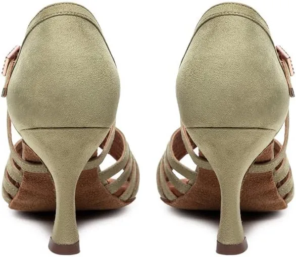 JUODVMP Ballroom Latin Shoes Women Salsa Tango Practice Dance Shoes Model KCBD