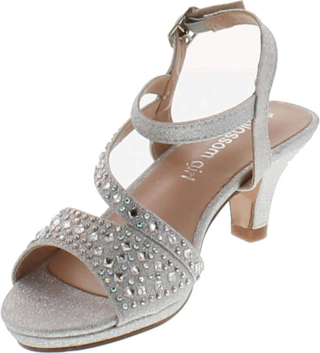 K-Stella-2 Stunning Strappy Dress Heel Metallic Party Shoes