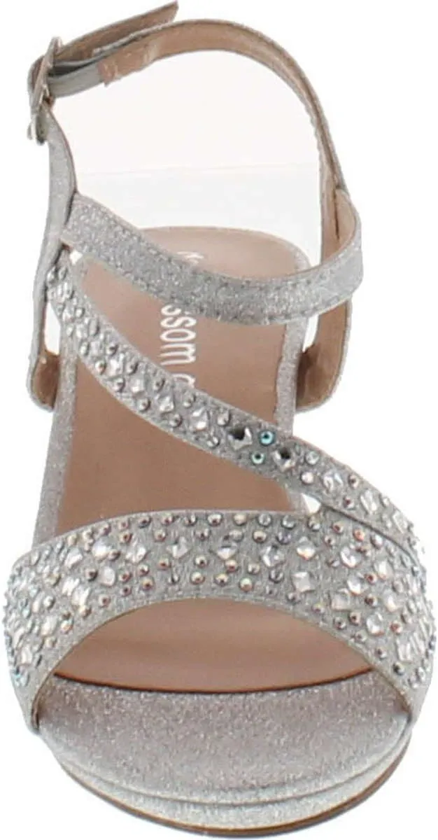 K-Stella-2 Stunning Strappy Dress Heel Metallic Party Shoes