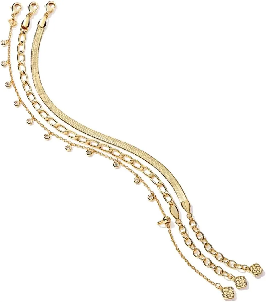 Kendra Scott Kassie Set of 3 Chain Bracelets, Fashion Jewelry for Women