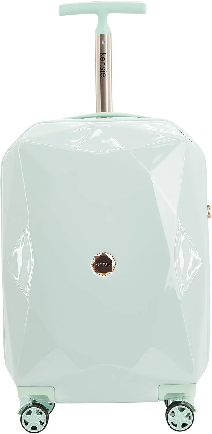 kensie Women's Gemstone Luggage, Mint, 2 Piece Set (28"/20")