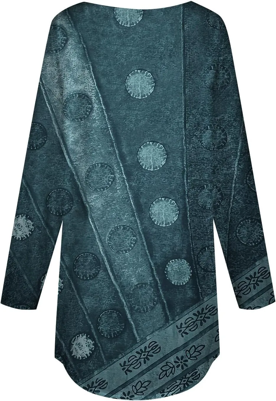 Ladies Tops And Blouses Long Sleeve Casual Shirts Crew Neck Blouses Fall Tie Dye Sweatshirts, Small-5X-Large