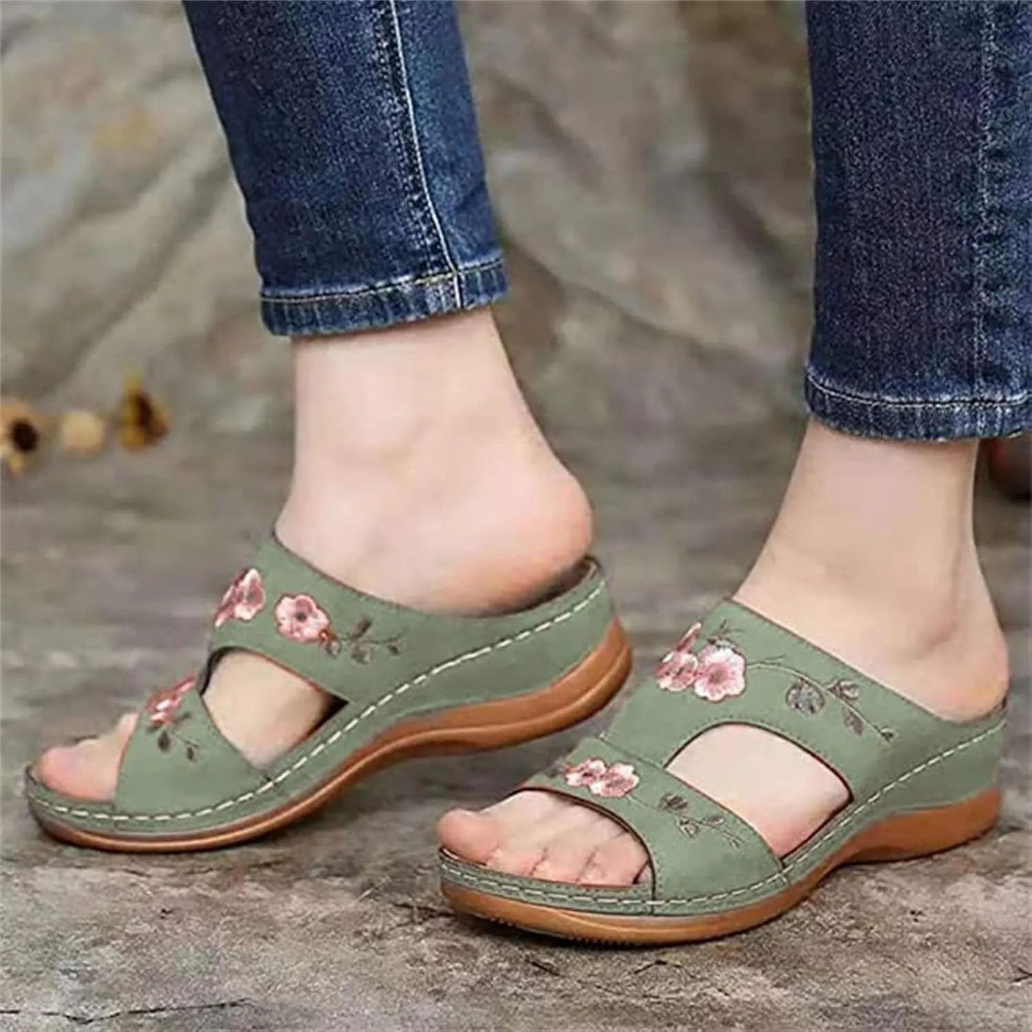 Ladmiple Orthopedic Sandals For Women Elegant Arch Support Slides Slippers Comfort Dressy Summer Orthotic Flip Flops