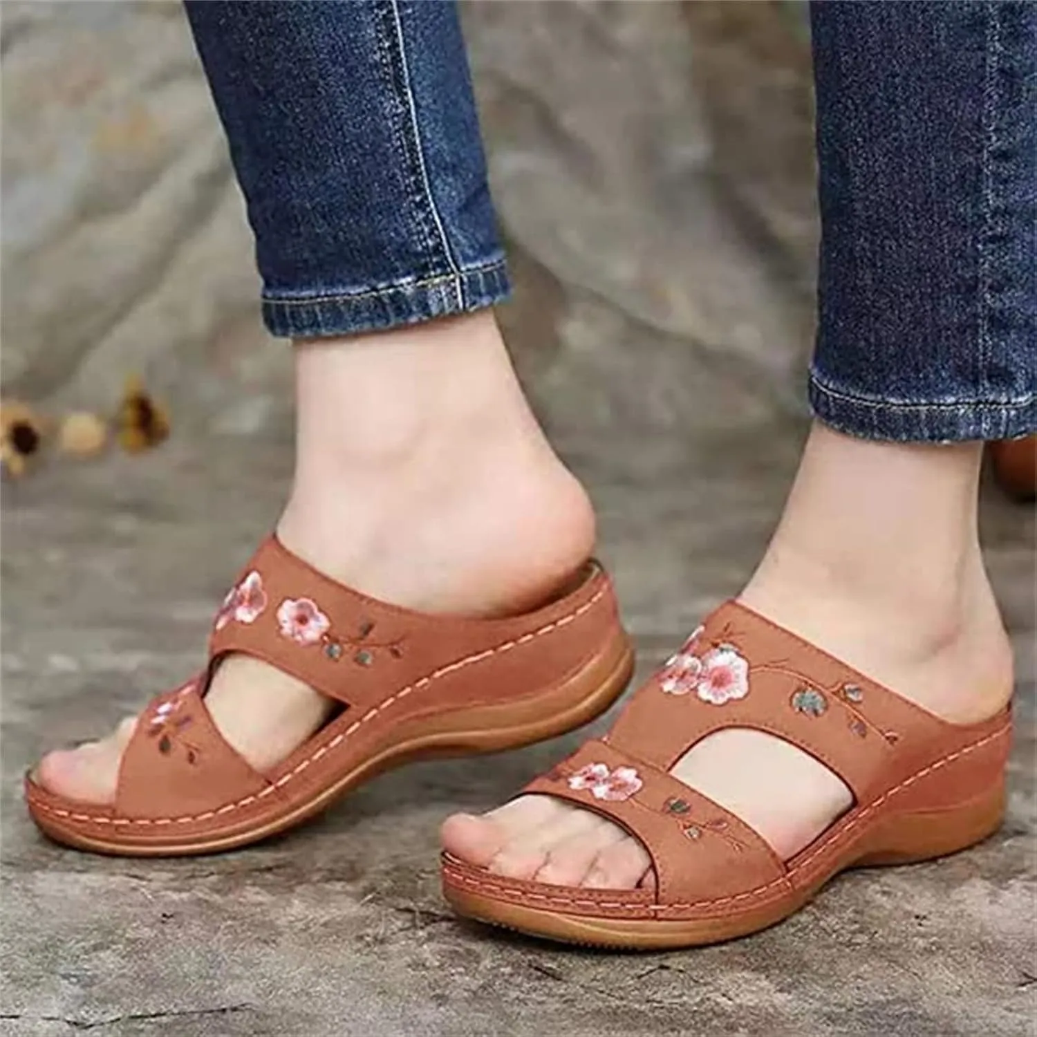 Ladmiple Orthopedic Sandals For Women Elegant Arch Support Slides Slippers Comfort Dressy Summer Orthotic Flip Flops