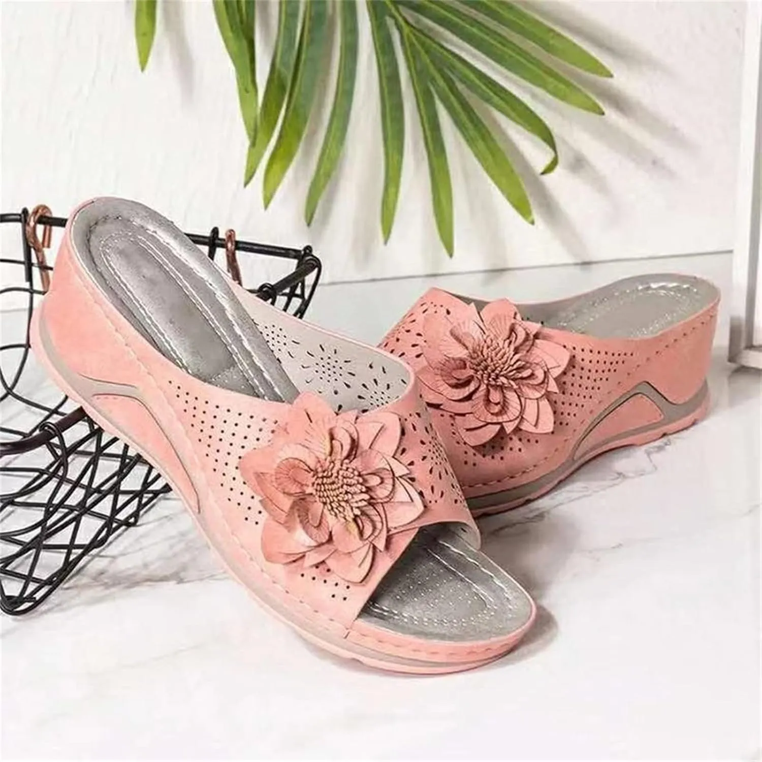 Ladmiple Orthotic Sandals For Women Cute Orthopedic Arch Support Flip Flops Dressy Comfortable Walking Slides Summer Shoes