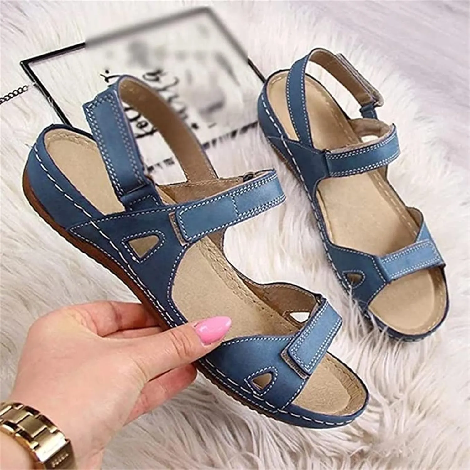 Ladmiple Orthotic Sandals For Women Dressy Summer Flips Flops Arch Support for Flat feet Orthopedic Slides Plantar Fasciitis