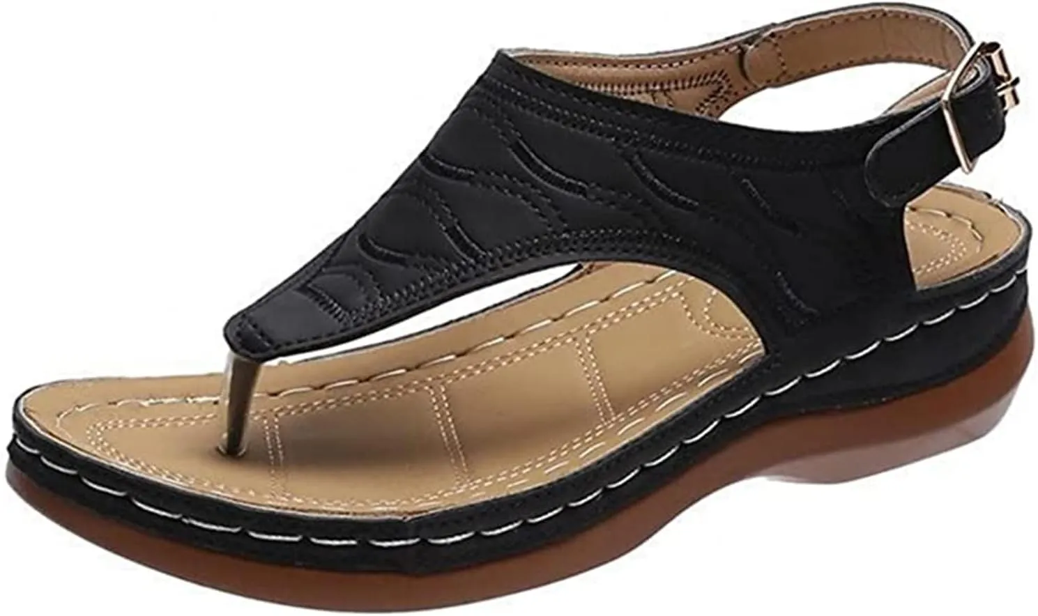 Ladmiple Orthotic Sandals For Women Plantar Fasciitis Arch Support Orthopedic Flip Flops Dressy Summer Comfortable Slides