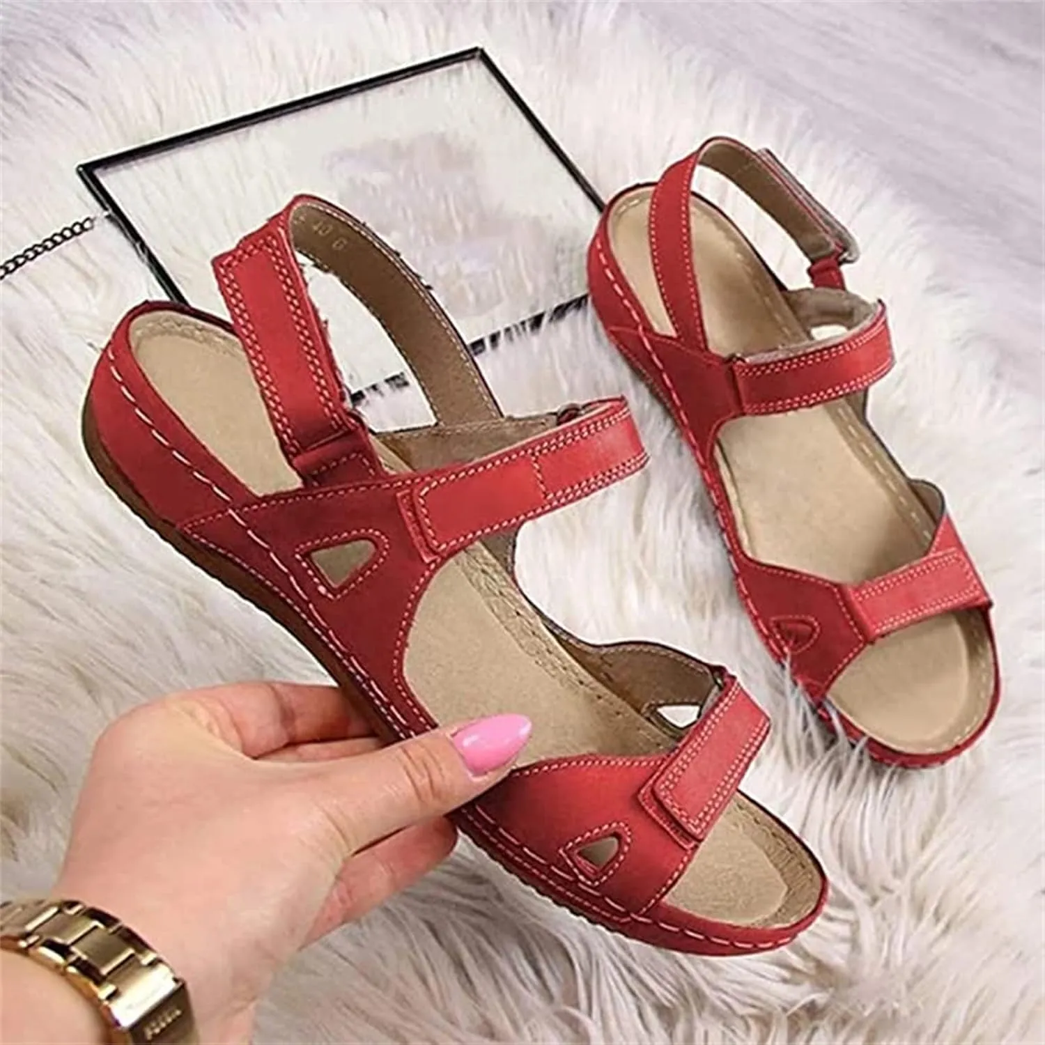 Ladmiple Orthotic Sandals For Women Plantar Fasciitis Comfort Walking Arch Support Slides Dressy Summer Orthopedic Flip Flops