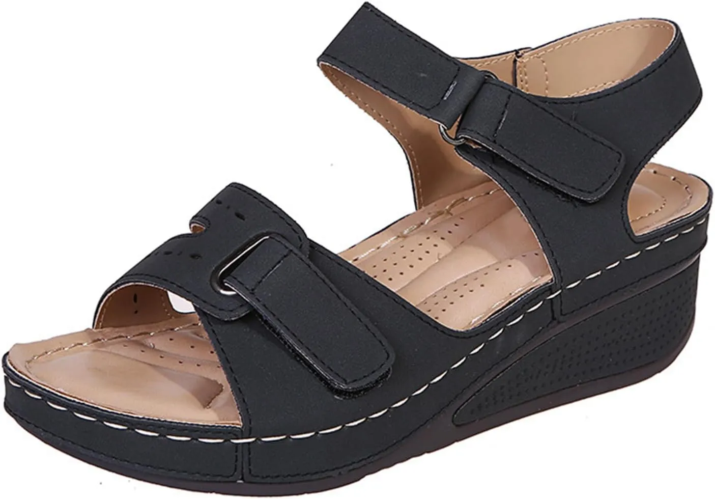 Ladmiple Orthotic Sandals For Women Wide Width Comfortable Walking Summer Orthopedic Slides Flip Flops with Arch Support